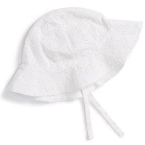 Nordstrom Baby White Eyelet Sun Hat 0-3M NWT